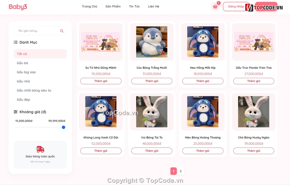 mới nhất,web bán gấu bông,web app